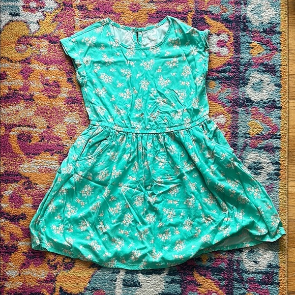 Cat & Jack Other - Floral Print Kids Dress - Turquoise